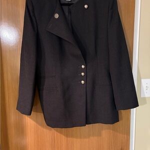 Vintage Jones New York Women's Blazer charcoal gray
